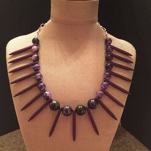 Beautiful Purple spike necklace